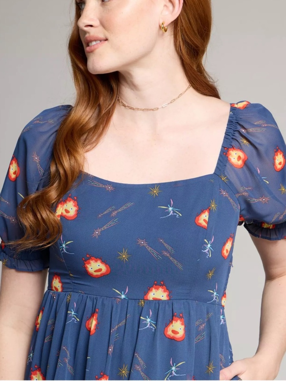 Her Universe Studio Ghibli Howl's Moving Castle Calcifer Starry Dress  BoxLunch - Picture 4 of 4